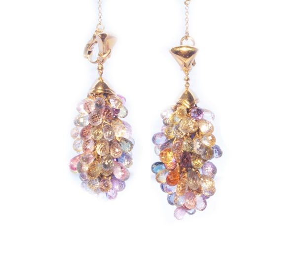 Bulgari Multicolor Sapphire Drop Earrings - Image 3