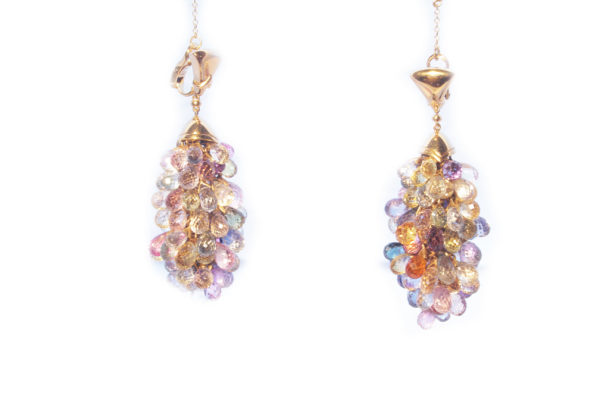 Bulgari Multicolor Sapphire Drop Earrings - Image 2