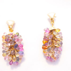 Bulgari Multicolor Sapphire Drop Earrings