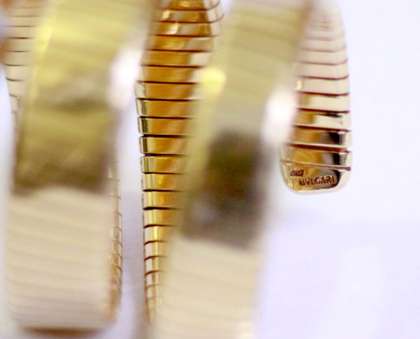 Bulgari Lady's Yellow and White Gold Tubogas Bracelet Watch circa 1967 - Image 4