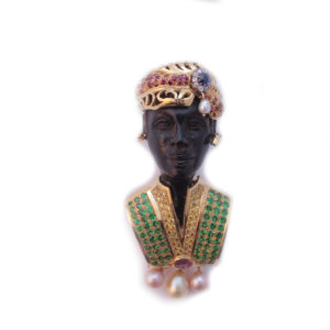 Large Extravagant Blackamoor Brooch/Pendant