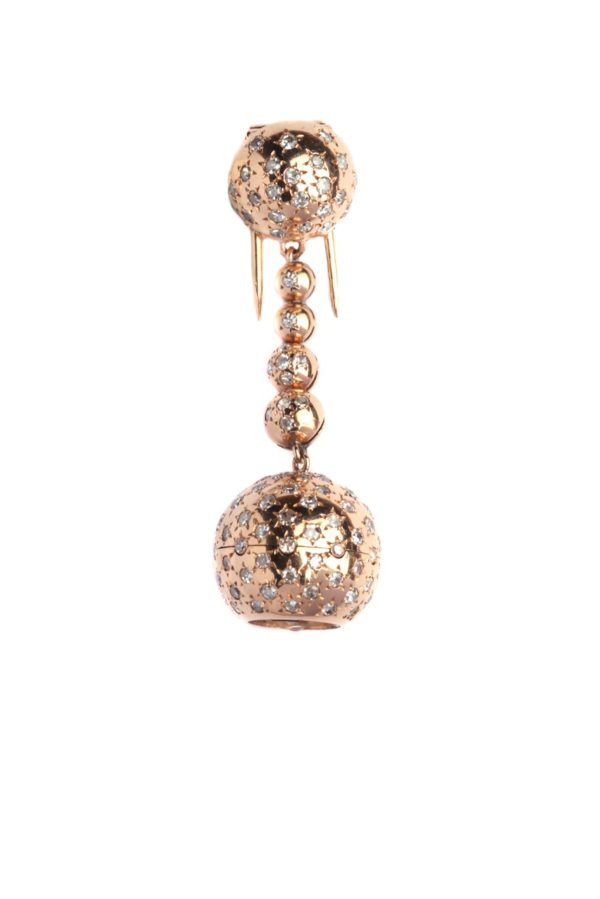 Van Cleef & Arpels Rose Gold Ball-Form Pin Watch