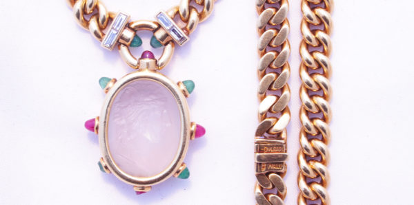 Bulgari Unusual Agate Pendant Necklace - Image 3