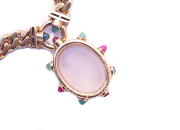 Bulgari Unusual Agate Pendant Necklace - Image 2