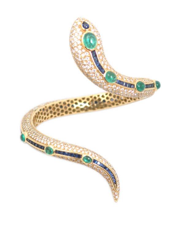 Important Emerald, Sapphire and Diamond Snake Set - Image 2
