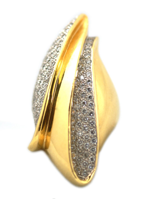 1970s Italian Liquid Design Ring - Image 4