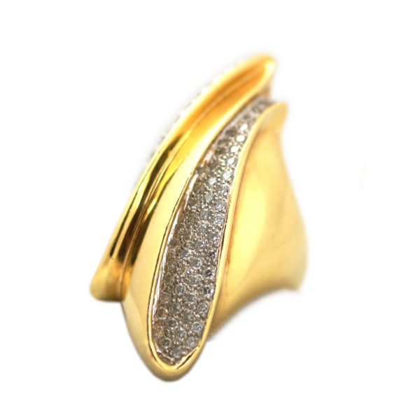 1970s Italian Liquid Design Ring - Image 3