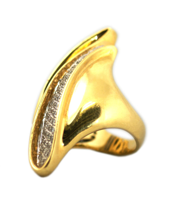 1970s Italian Liquid Design Ring - Image 2