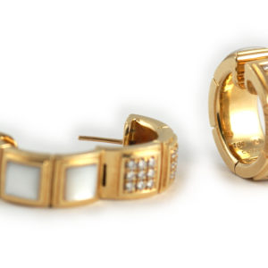 Mauboussin Diamond and Mother of Pearl Ear Clips