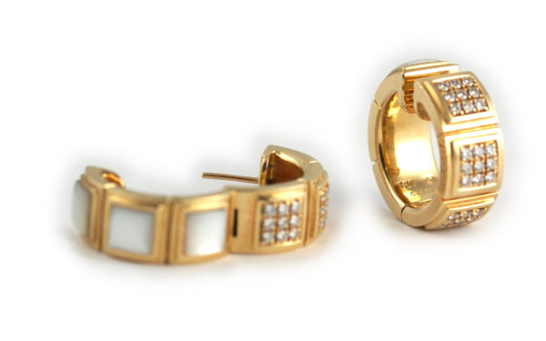 Mauboussin Diamond and Mother of Pearl Ear Clips