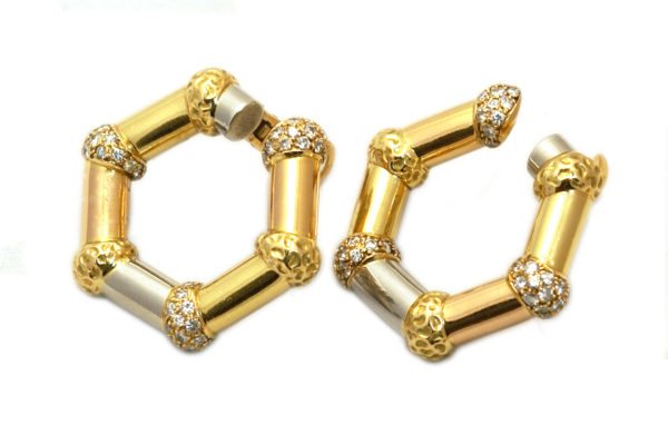 Rare Bulgari New York Three Gold Ear Clips