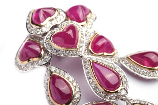 Important Bulgari Ruby & Diamond Ear Pendants - Image 2