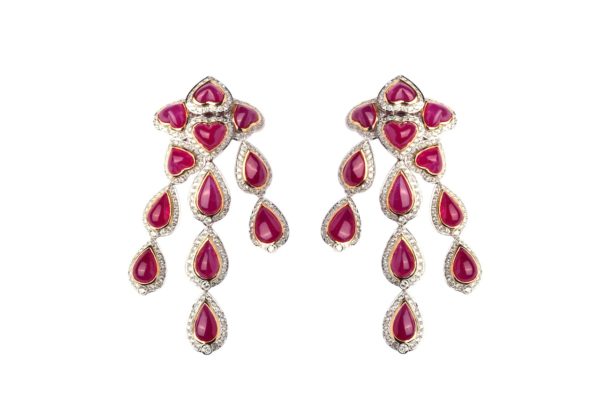 Important Bulgari Ruby & Diamond Ear Pendants