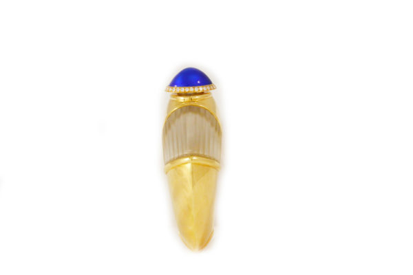Boucheron Crystal and Enamel Perfume Cuff - Image 2
