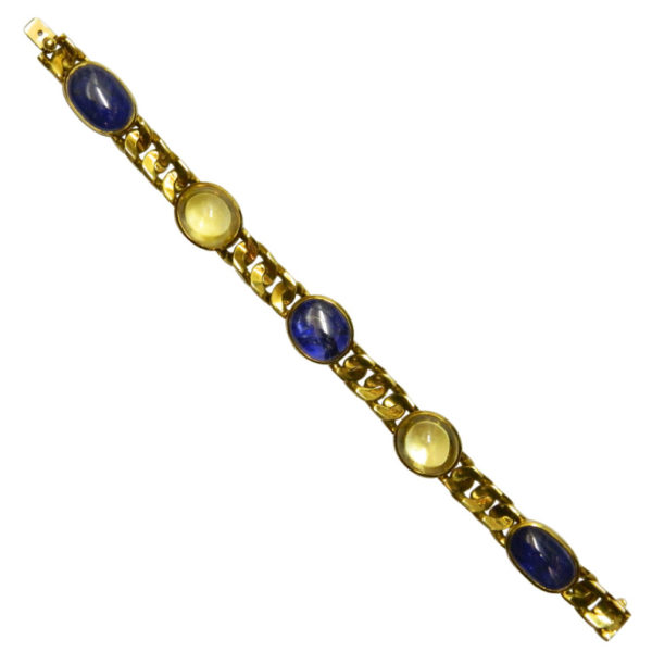 Vintage Bulgari Sapphire Link Bracelet