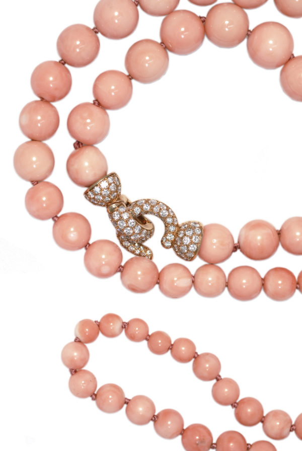 Exceptional Cartier Angel Skin Coral Necklace