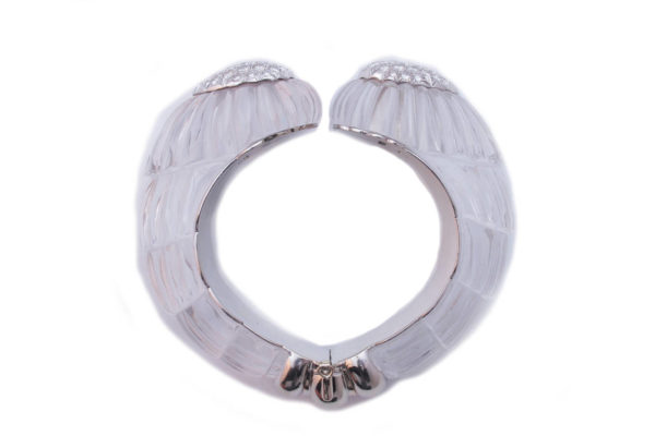 David Webb Rock Crystal & Diamond Bracelet - Image 2