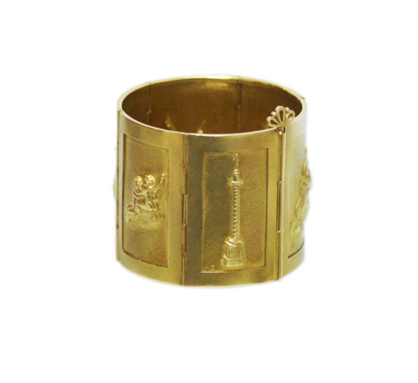 Unusual 1970s Gold Bracelet by Mortet