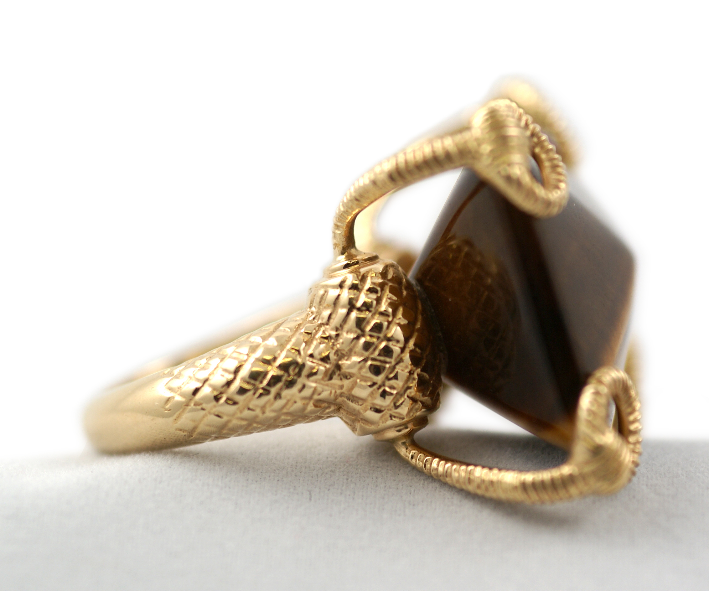 Vintage Gucci Tiger's Eye Ring - Eleuteri