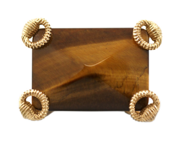 Vintage Gucci Tiger's Eye Ring - Image 6