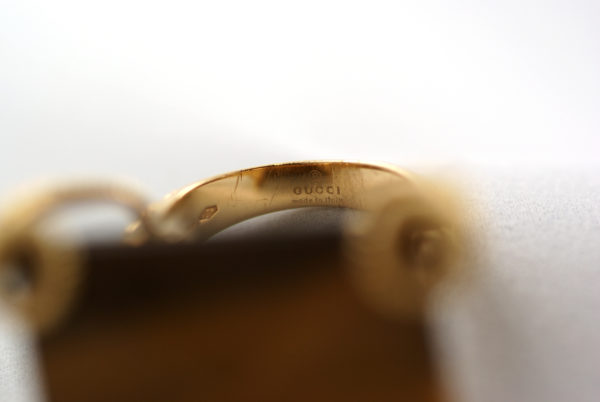 Vintage Gucci Tiger's Eye Ring - Image 5