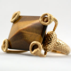Vintage Gucci Tiger's Eye Ring
