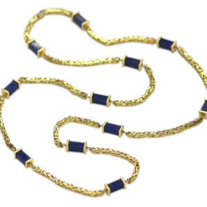 Nicolis Cola Lapis & Gold Chain