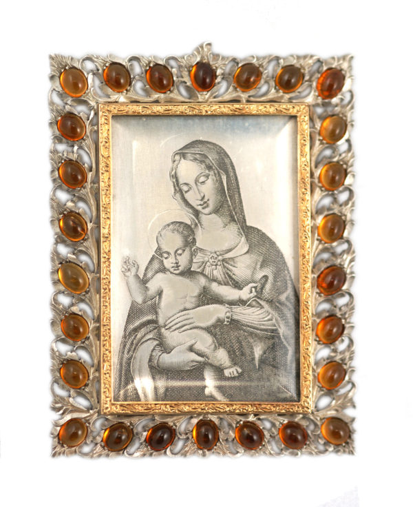 Buccellati Citrine Silver Gold Madonna Miniature