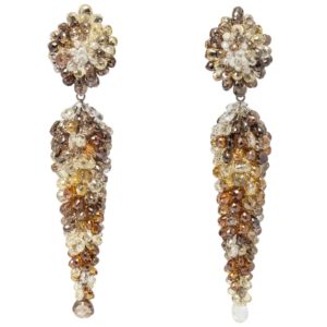 Impressive Fancy Color Diamond Briolettes Ear Pendants