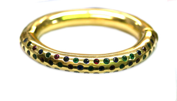 Italian 1970s Gem Set Bangle - Image 2