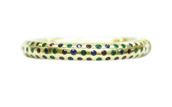 Italian 1970s Gem Set Bangle - Image 3