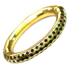 Italian 1970s Gem Set Bangle