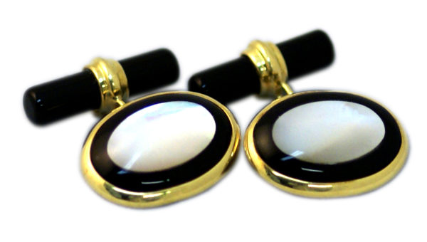 Onyx & Mother of Pearl Cufflinks - Image 2
