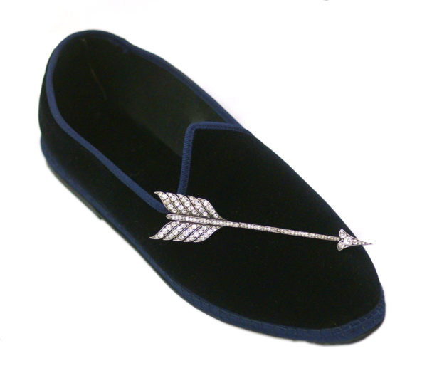 Antique Diamond Arrow Brooch on Venetian Furlane