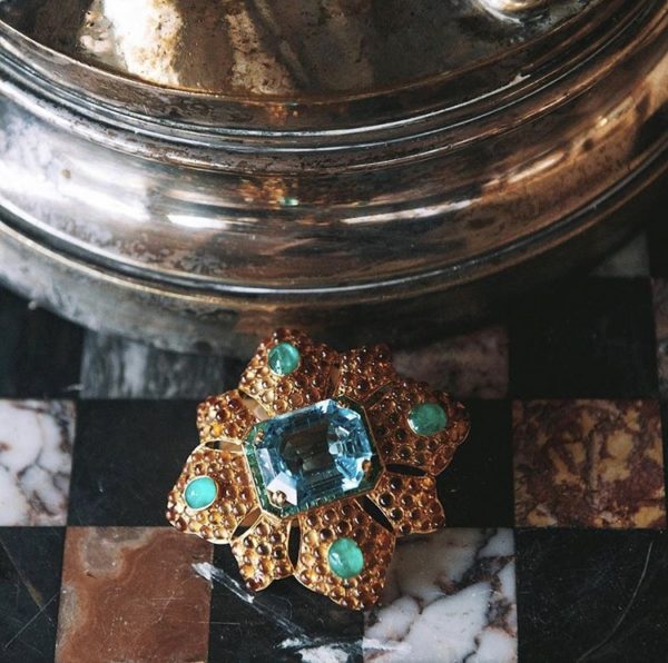 Van Cleef & Arpels Aquamarine Citrine Brooch - Image 5