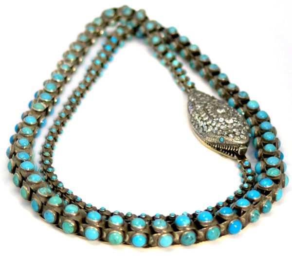 Victorian Turquoise & Diamond Snake Belt/Necklace - Image 4