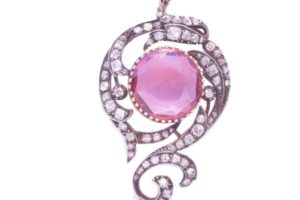 Antique Diamond & Spinel Pendant - Image 2