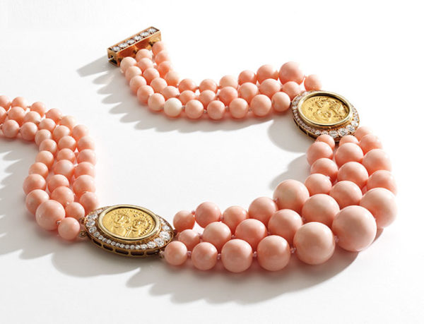 Bulgari Angel Skin Coral & Coin Necklace