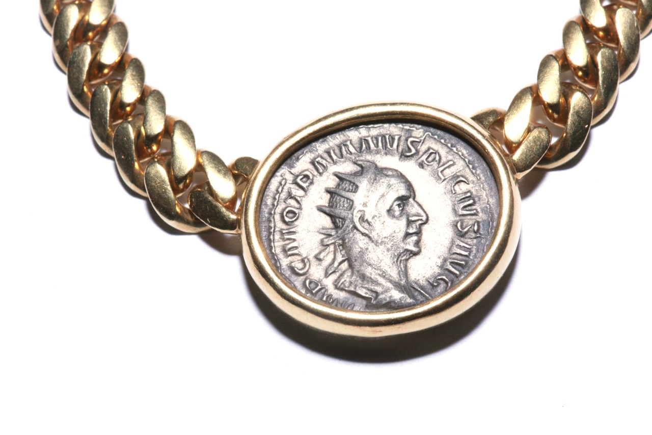 bulgari coin necklace for sale