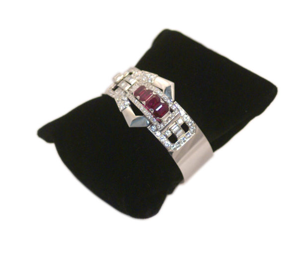 Burmese Ruby & Diamond Bangle - Image 2