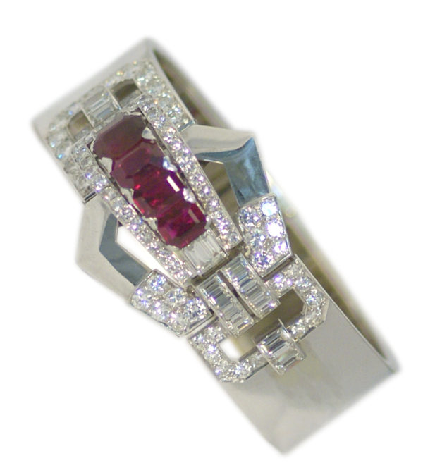Burmese Ruby & Diamond Bangle