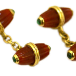 Cornelian & Emerald Cufflinks