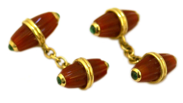 Cornelian & Emerald Cufflinks
