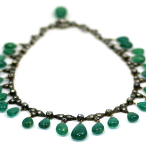 Antique Emerald Drop Necklace