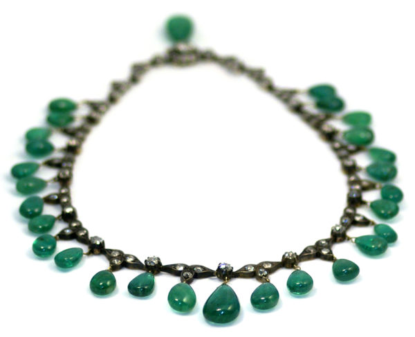 Antique Emerald Drop Necklace