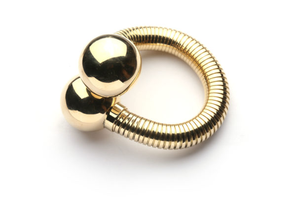 Unusual Double Spheres Gold Tubogas Bracelet - Image 2