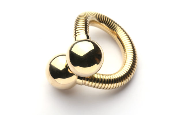 Unusual Double Spheres Gold Tubogas Bracelet - Image 3