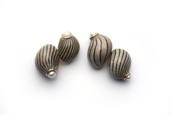 Pearl Gold and Shell Cufflinks
