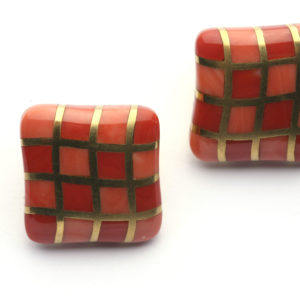 Tiffany & Co. Angela Cummings Coral & Gold Earclips