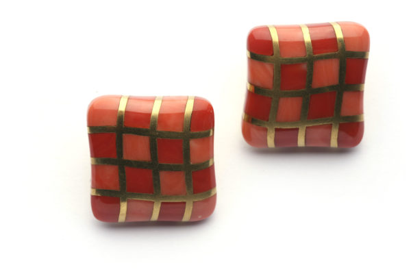 Tiffany & Co. Angela Cummings Coral & Gold Earclips